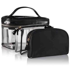 Quality Zipper Closure Hanging Bathroom Bag , Waterproof Toiletries Organiser Bag 3 In 1 wholesale