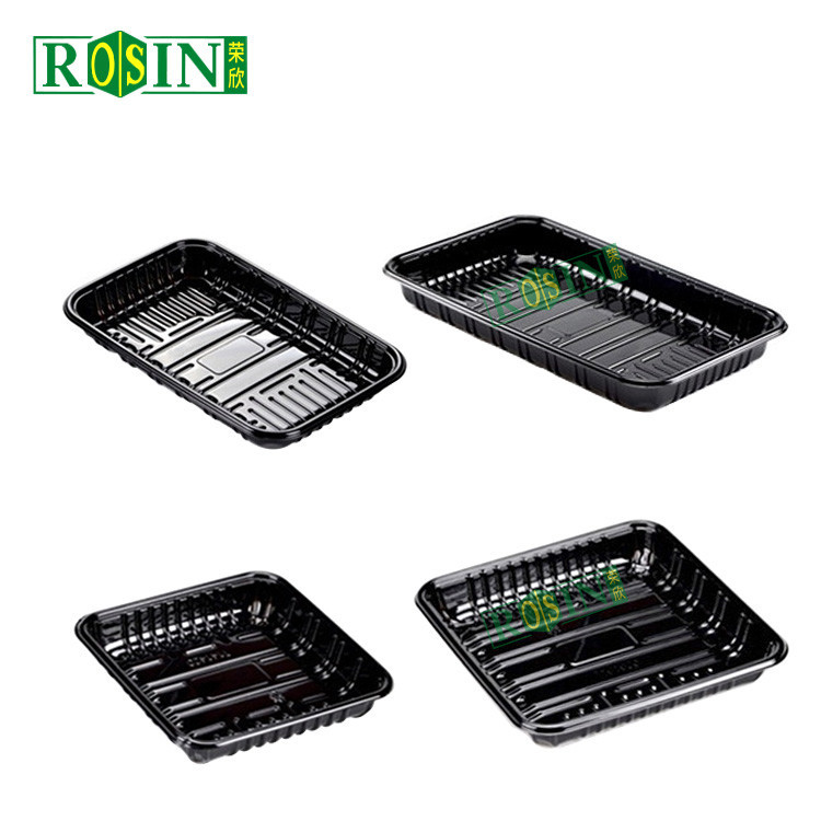 PP Corn Starch Disposable Fresh Meat Chicken Fruit Vegetable Container Plastic Frozen Food Packing Tray