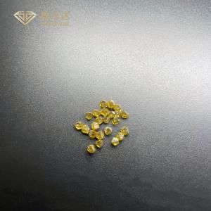 Quality Yellow Uncut Synthetic HPHT Single Crystal Diamonds For Cutting Tools wholesale