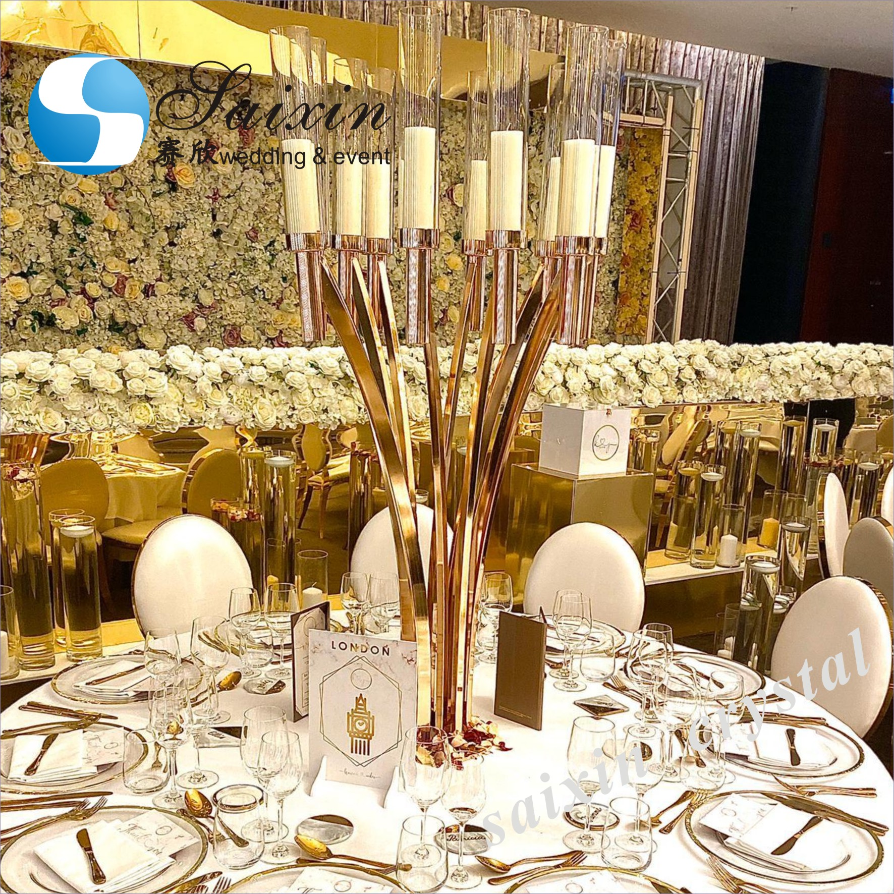 Bling crystal chandeliers 18 arms candelabra wedding centerpieces for tables
