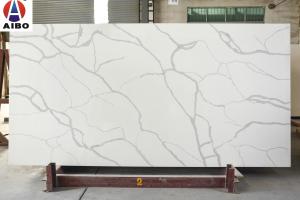 Quality White Grey Vein Quartz Countertop Slabs 18mm 20mm 30mm Calacatta wholesale