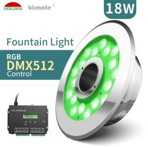 Quality IK10 RGB 316L Steel LED Fountain Lights 600LM 18W DMX512 Control wholesale