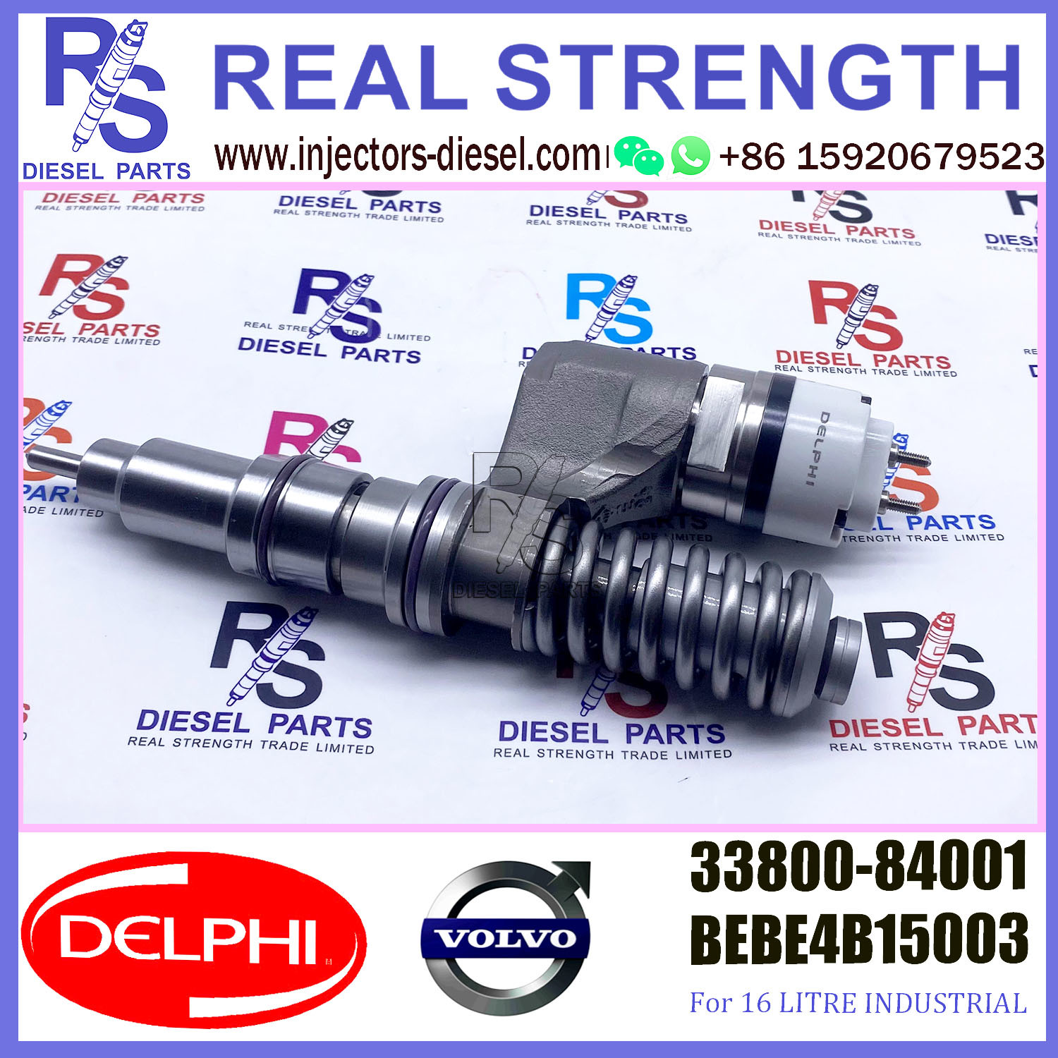 DELPHI injector 33800-84001 BEBE4C15003 Diesel pump Injector V-O-L-V BEBE4C15003 A3 for L ENGINE EURO 2+