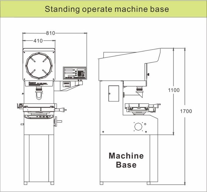 High Accuracy Digital Optical Comparator Measurement Machine EP-1 Vertical Optical Profile Projector 5