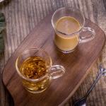 Minimalist Design Style Mountain Shape Glass Cup for Coffee Juice or Ice Cream