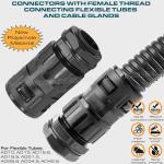 Internally Threaded Straight Connectors (Tube Connectors) Nylon 6 Black