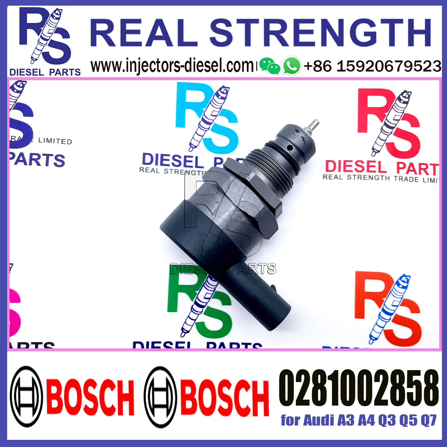 BOSCH Control Valve 0281002858 DRV Regulator Solenoid 0281002858 for Audi A3 A4 Q3 Q5 Q7