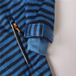 Stockpapa blue Striped Children's Winter Clothes Softshell Hooded Jacket