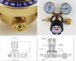 High Pressure Brass Oxygen Regulator Pressure Relief Valve For Hospital Medical