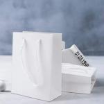 White Paper Shopping Bags With Logo