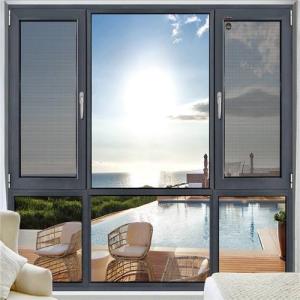 Quality Grey Anodized Aluminum Casement Windows 1.2mm - 2.0mm Profile Thickness wholesale