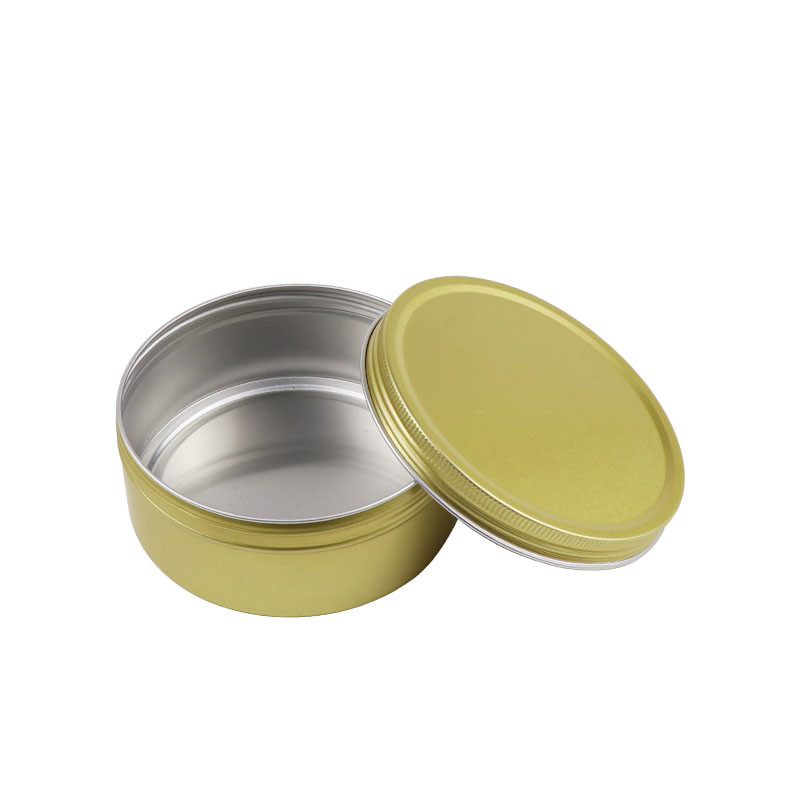 Round Silver Candy Cosmetic Sample Containers Aluminium 5ml To 500ml Cream Jar