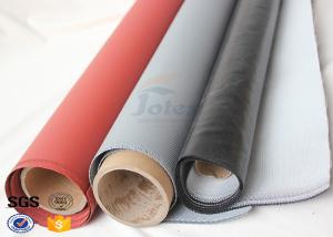 Quality Red Silicone Rubber Coated High Silica Fabric for Welding Protection 1.4mm wholesale