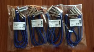Quality Custom packaging plastic dark blue coiled lanyard holder w/crocodile clips for dentist use wholesale