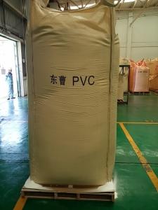 Quality PVC resin Beige 2 Ton bulk bags with top and bottom spout PVC resin wholesale