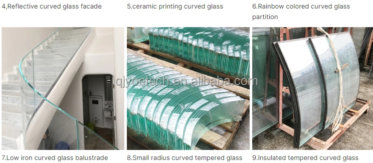 Dark Blue Solar Controlled Low-E Insulating Glass Curved Glass Curtain Wall