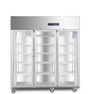 Quality 2-8 Degree Vaccine Cold Storage 3 Glass Doors Pharmacy Refrigerator For Medical Laboratory wholesale