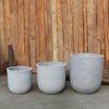 Quality Non Flammable Outdoor Round 26cmx27cm Fiber Clay Pots wholesale