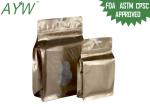 Clear Window Food Packaging Bags Smell Proof Flat Square Bottom Metallized Zip