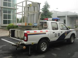 Quality Hydraulic Aluminium Alloy Trailer Man Lift , Double Mast Trailer Mounted Boom Lift wholesale