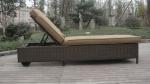 Multifunction Rattan Sun Lounger , Resin Wicker Lounge Chair