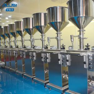 China Glass Bottle Liquid Filling Machine , Vertical Paste Filler Machine on sale
