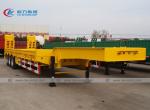 Heavy Duty 3 Axle Lowboy Lowbed Semi Trailer 60 Tons 80 Tons For Excavating