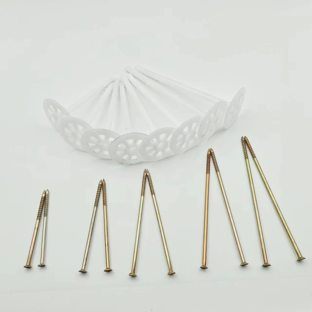 8*142MM Plastic Insulation Nails For Exterior Walls Fixing Building Materials