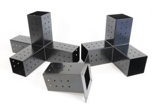 Quality Black Steel Pergola Corner Brackets Rust And Weather Resistant wholesale