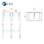 Intelligent Hotel Stainless Steel Turnstiles Glass Turnstile Gate