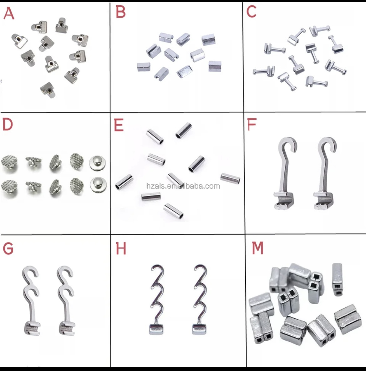 Manual Dental Orthodontic Crimpable Hooks Surgical Hooks Question Mark Shape Right and Left 10pcs/pack ISO CE Certified