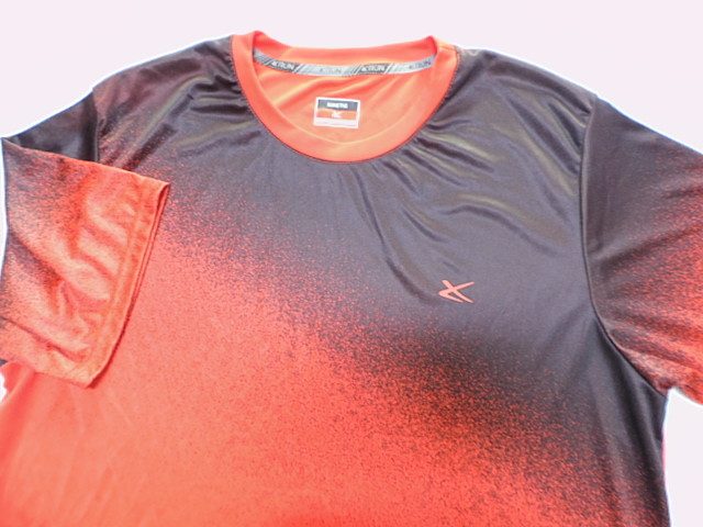 OEM Service Basic Breathable Half Sleeve Tee Shirts Red And Black