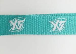 Quality Custom Recycled Lanyards , White Logo Event Staff Lanyards Printing wholesale