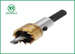 M35 Gold Coated HSS Hole Saw , Three Flat Shank 6mm Hole Saw 18 Degree Split
