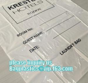 Quality custom logo printed dry cleaning plastic transparent garment bags for dresses,commercial clear pe ldpe poly hotel laundr wholesale