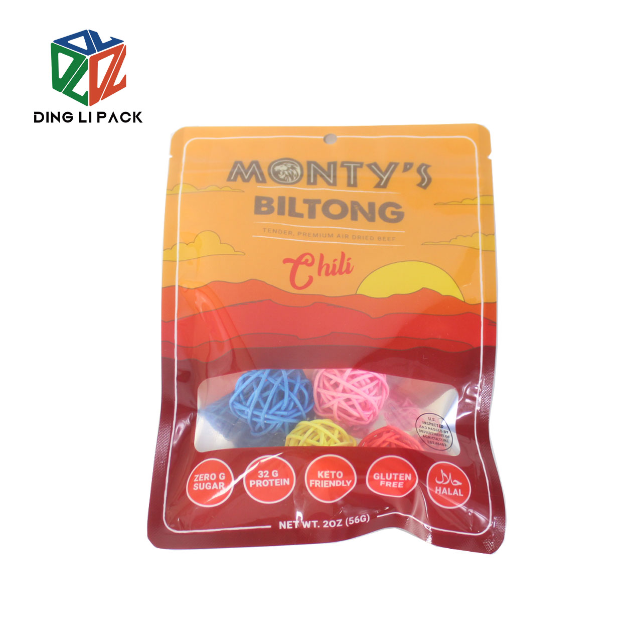 Custom Printed Laminated Flat Bottom Coffee Bean Pouch With Valve