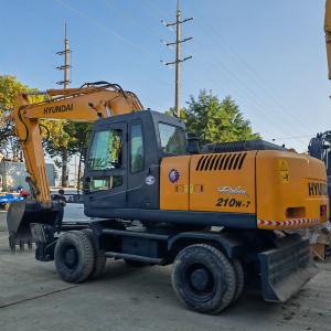 Quality Used Wheel Hyundai 210-7 Excavator High Digging Power Original Engine Hyundai Wheel Excavator wholesale