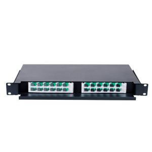 China 1U 19 Inch Rack Fiber Patch Panel ODF Cabinet Cold Rolled Steel on sale