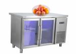 Glass Doors Large Fridge Freezer , R404A Refrigerant Blue Light Refrigerators