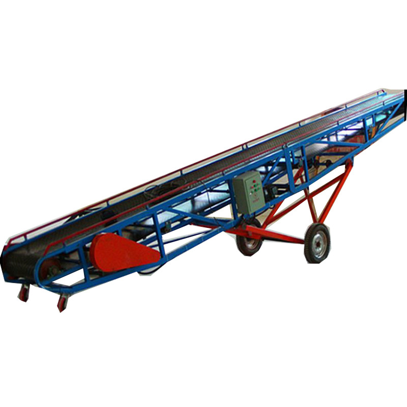 Small Movable Corrugated Belt Conveyor With Large Capacity Can Tilt Move And Climb