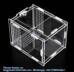 Acrylic Reptile Terrarium Clear View Transparent Acrylic Box Feeding Box For