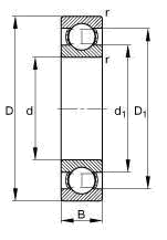 6200 Miniature Deep Groove Ball Bearings Co C2 C3 C4 / 6203-2RS Open Ball Bearing