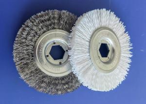 Quality Narrow brushing face 3 Inch Diameter Crimped Stainless Steel Wire Wheel Brush wholesale