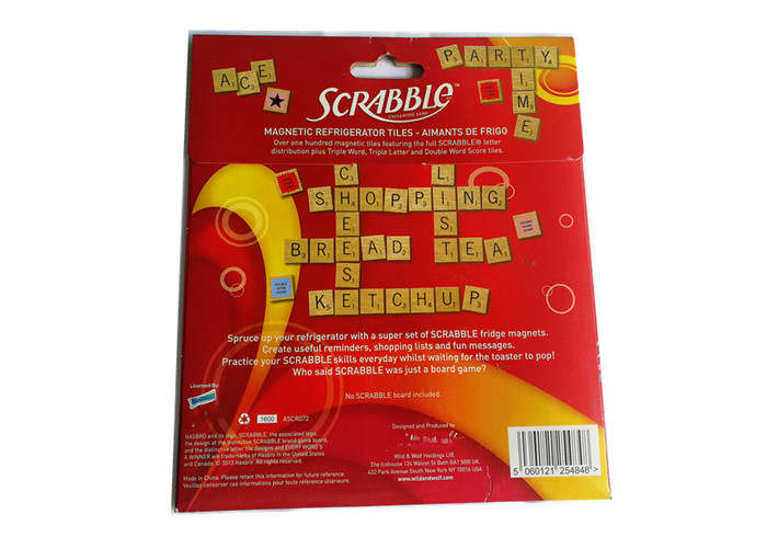 ASTM F963 Fridge Magnet Word Scrabble Game Portable Refrigerator Word Magnets