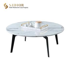 Quality SGS Round Natural Marble Movable Coffee Table wholesale