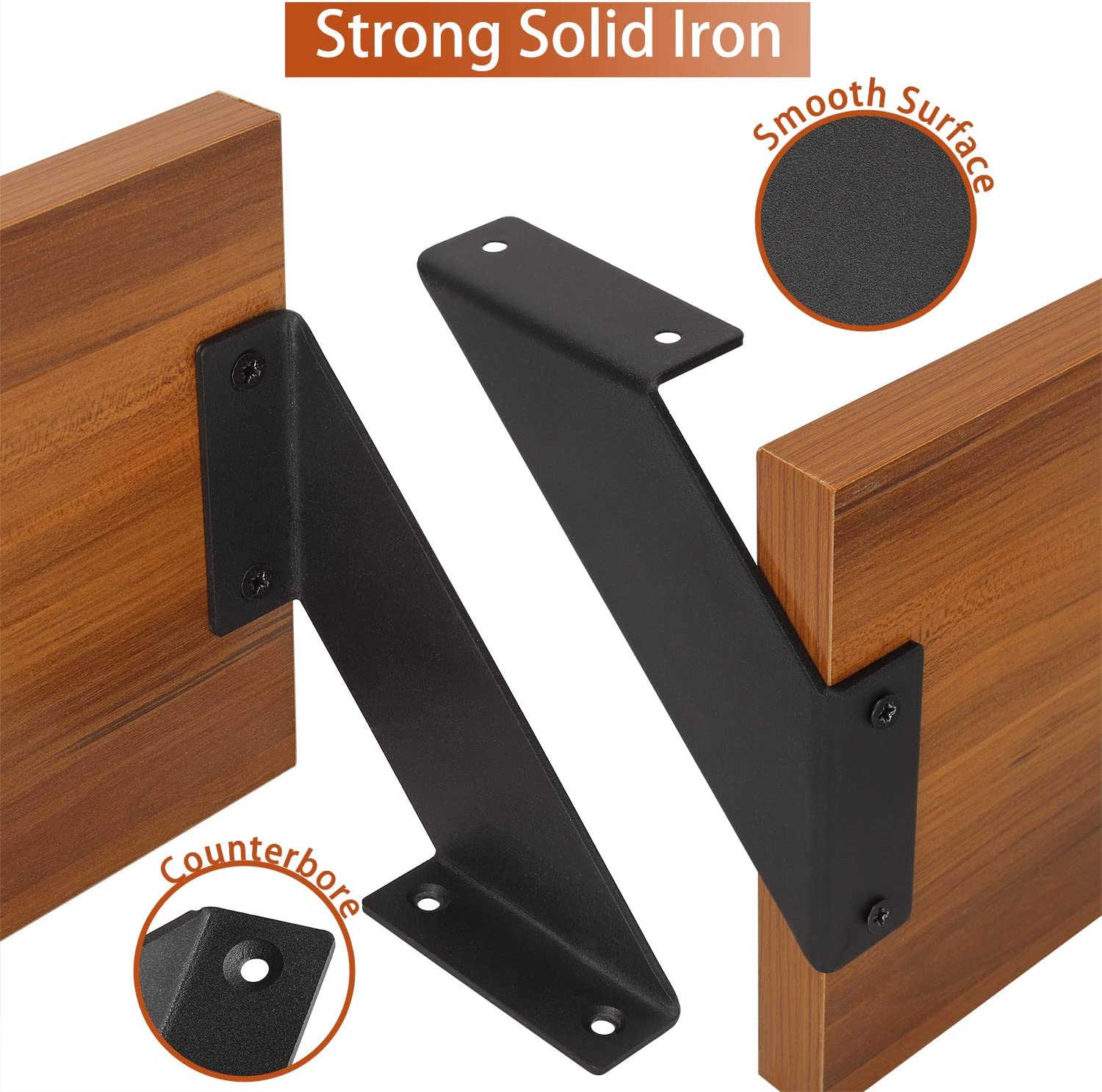 Space Saving Industrial Shelf Bracket for Customized Wall Mounted Shelves and Tables