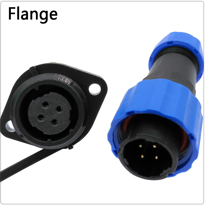 SP16 IP68 2 Pin Waterproof Connector Plug Socket PA66 Male And Female 5 Pin 9 Pin