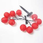 Solar LED Nylon Lantern Chain Round Solid color