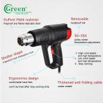 Adjustable Temperature Adjustable Industrial Heat Gun 2000 Watts For Mobile