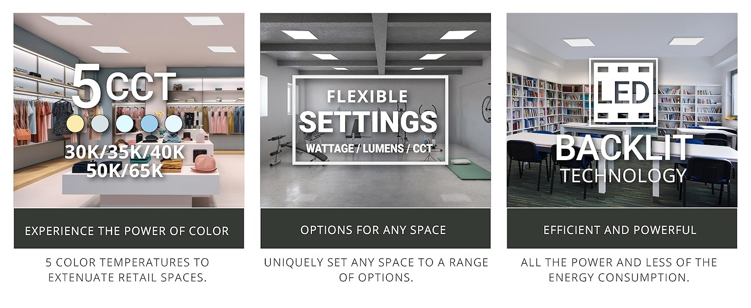 2ft X 4ft LED Panel Light 3500K 4000K 5000K 6500K No Flicker